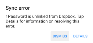 cant find sync dropbox setting on 1password desktop app