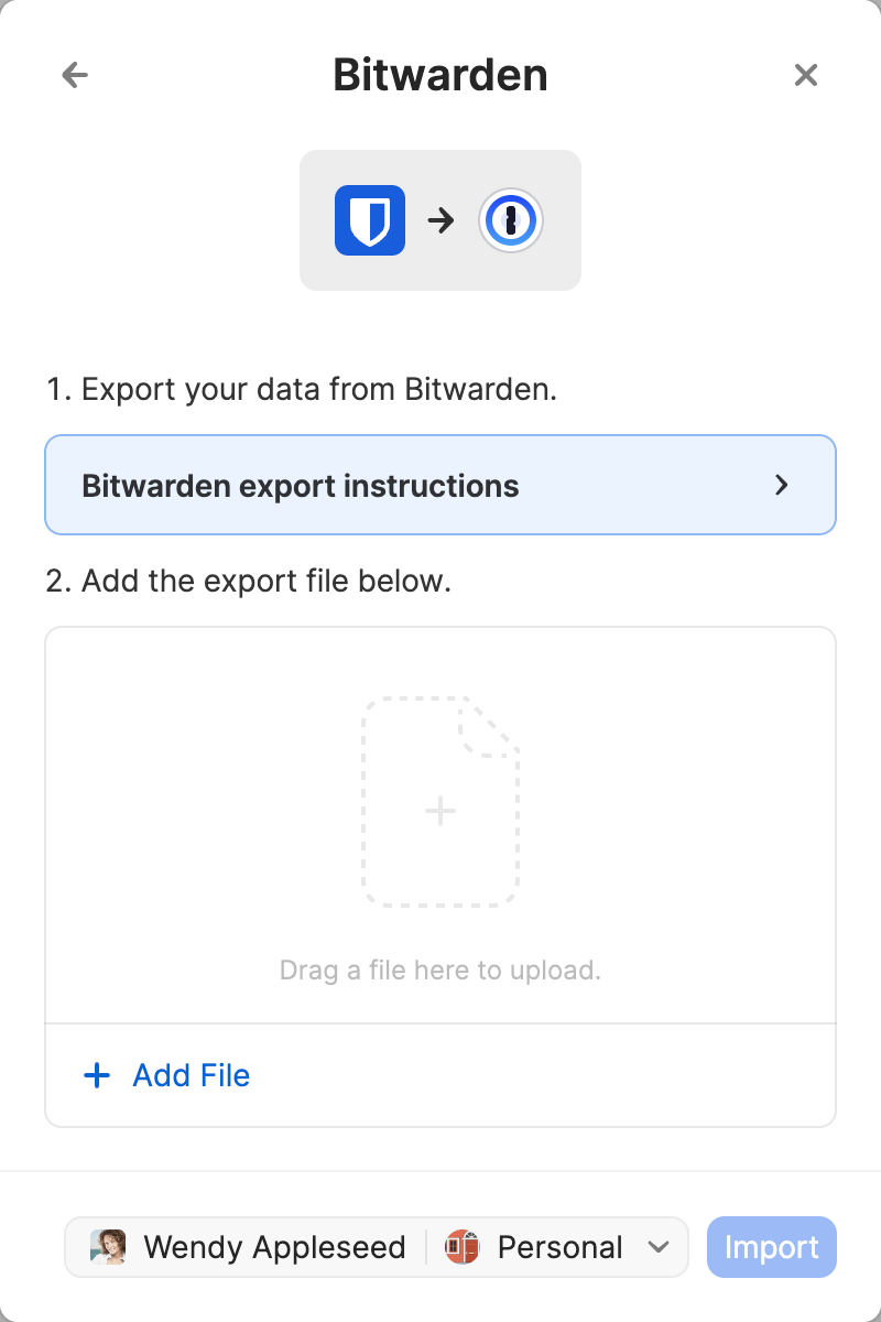 Import interface