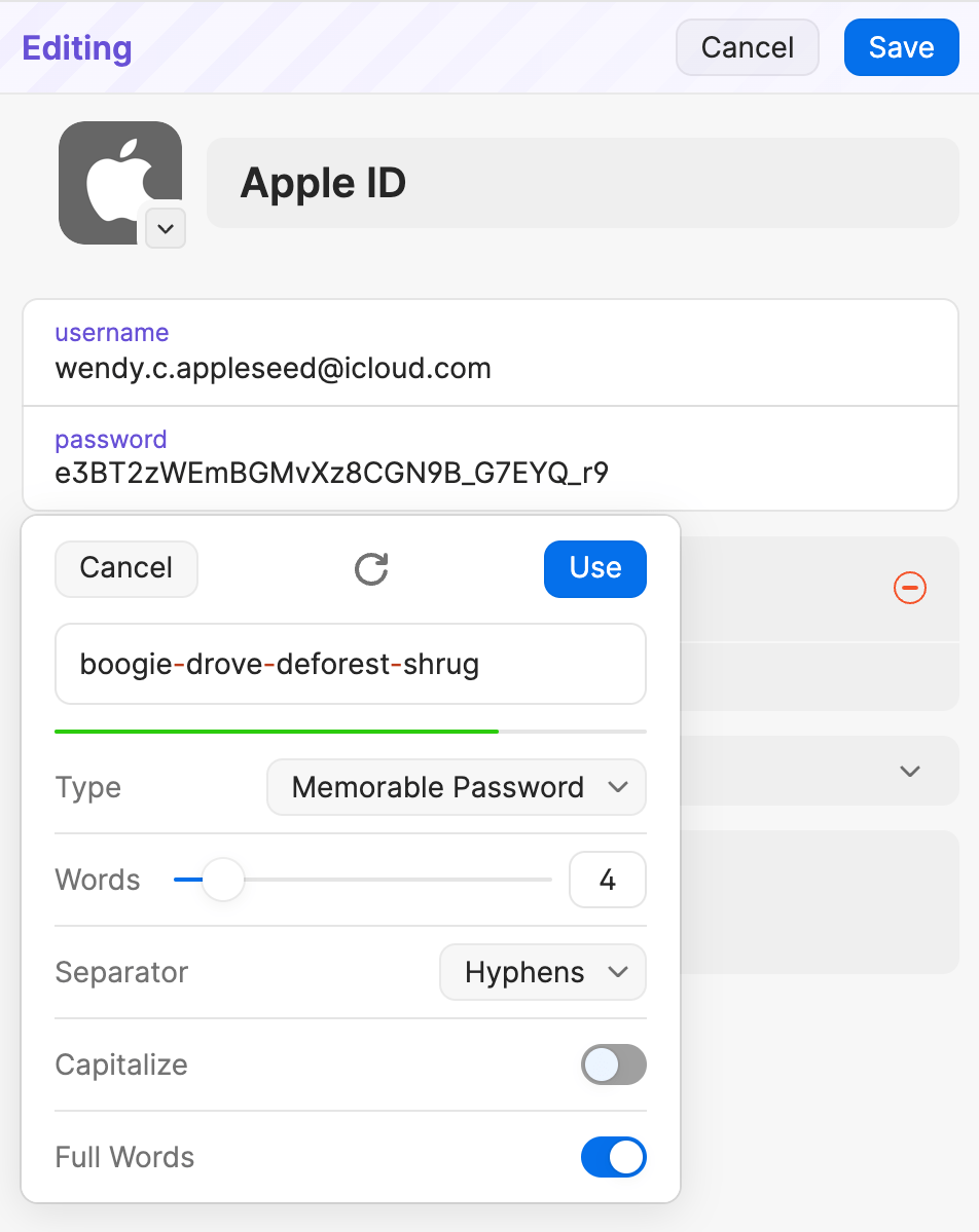 mac generate password