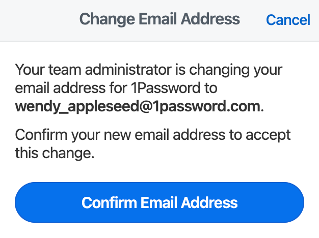 After you sign in to your account, click Confirm Email address.