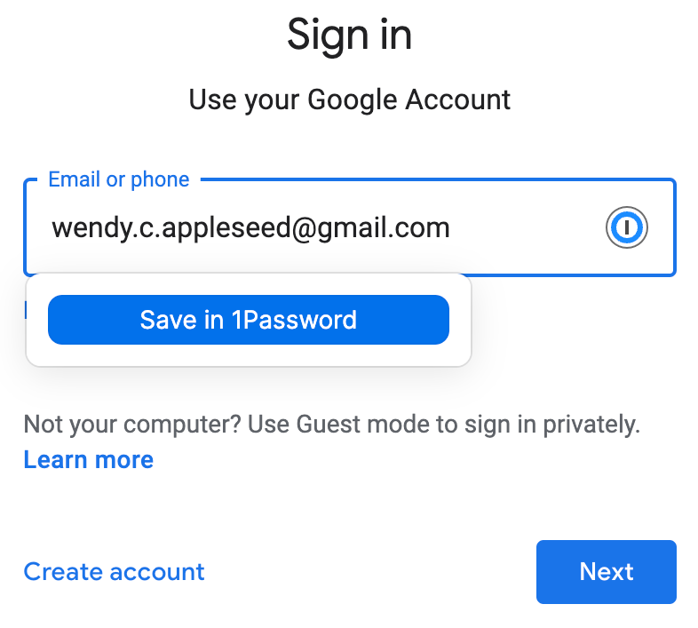 Save a login for a website where the username and password are on