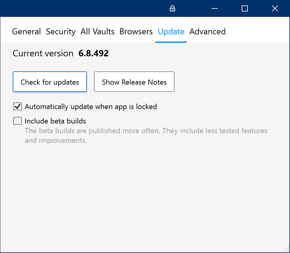 1Password version number