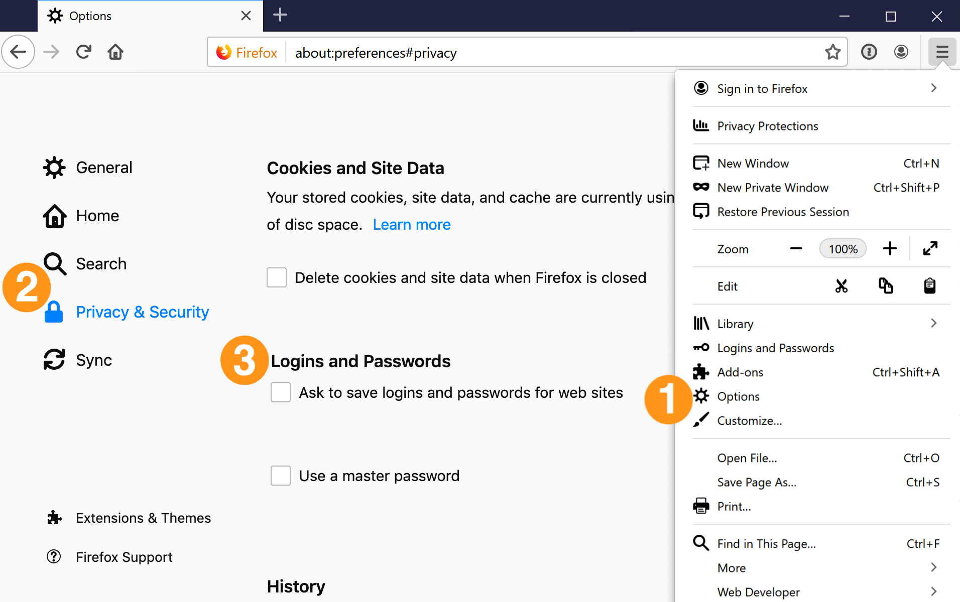 where are the files for the passwords kept for firefox on mac