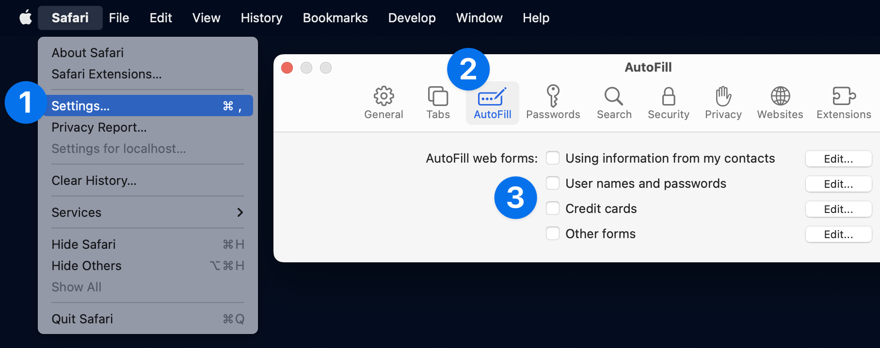 Turn off the built-in password manager in your browser