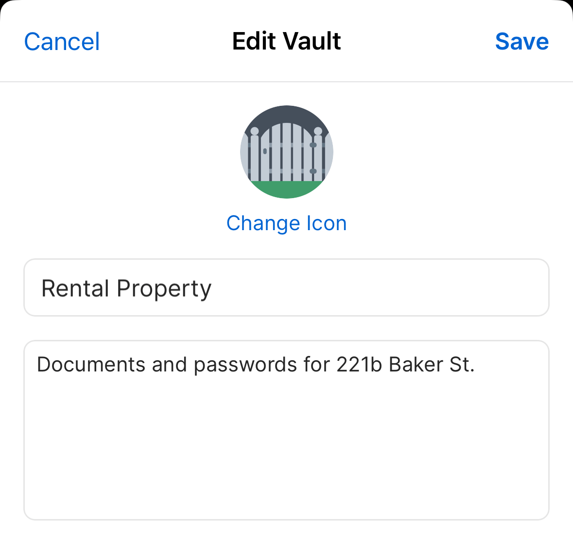 Edit or delete a vault in 1Password for iOS