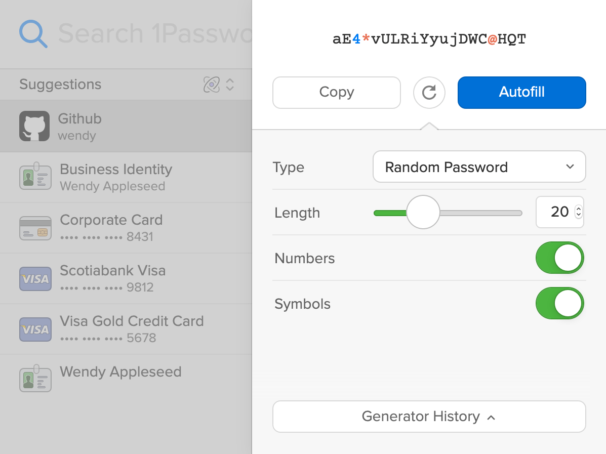 1password password generator