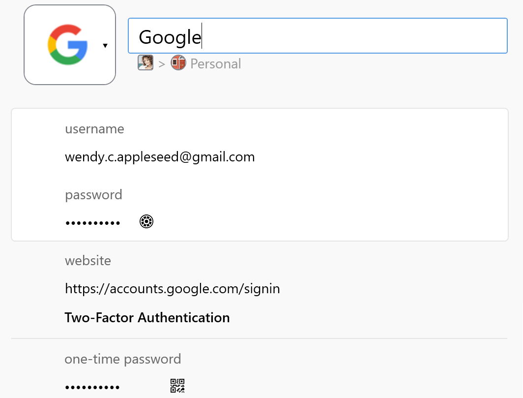 One password 72