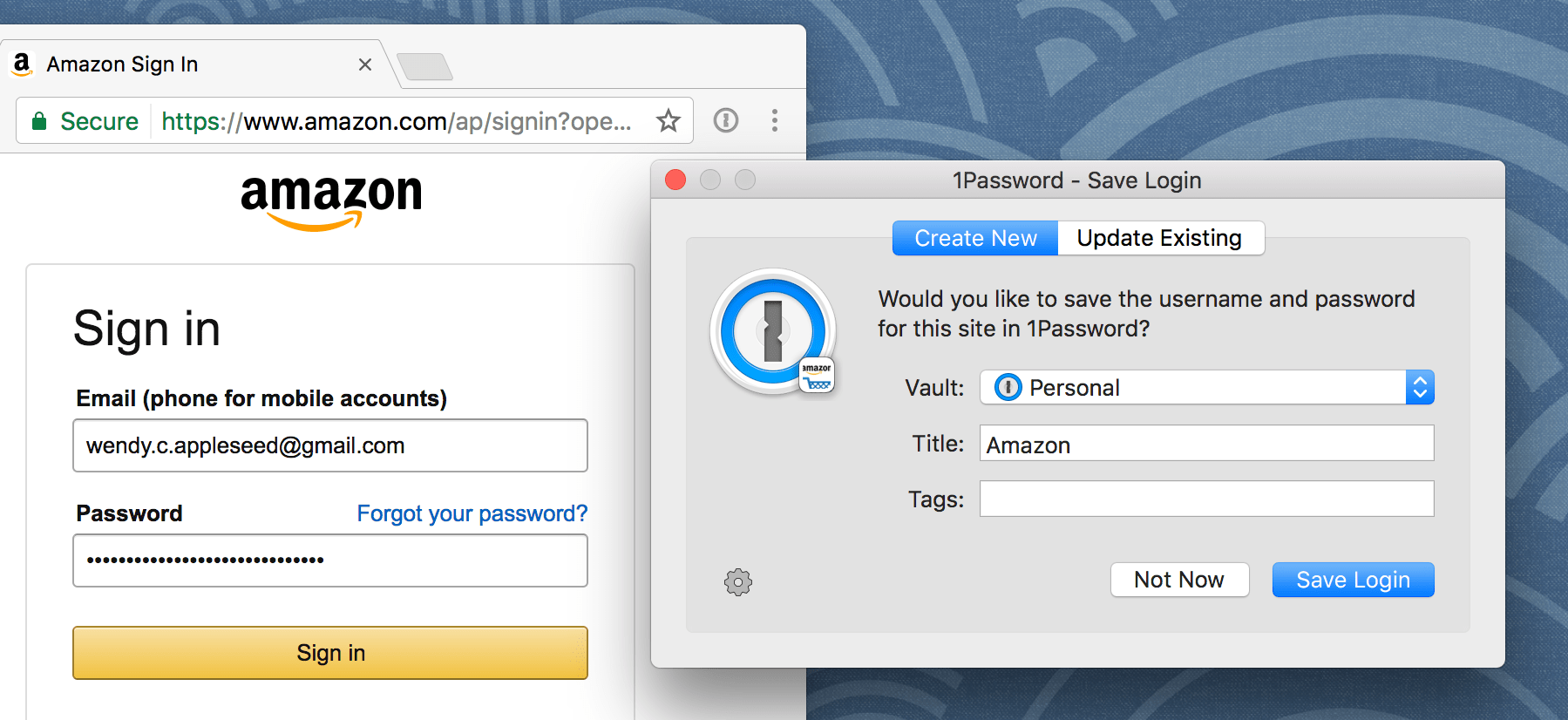 backup 1password windows