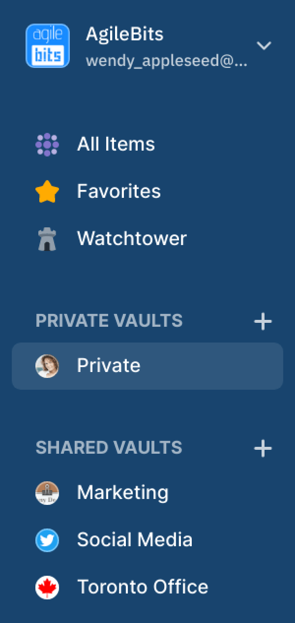 1password share vault