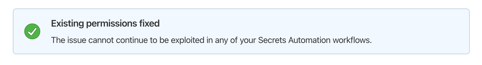 Existing permissions fixed example