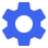 a blue gear button. 