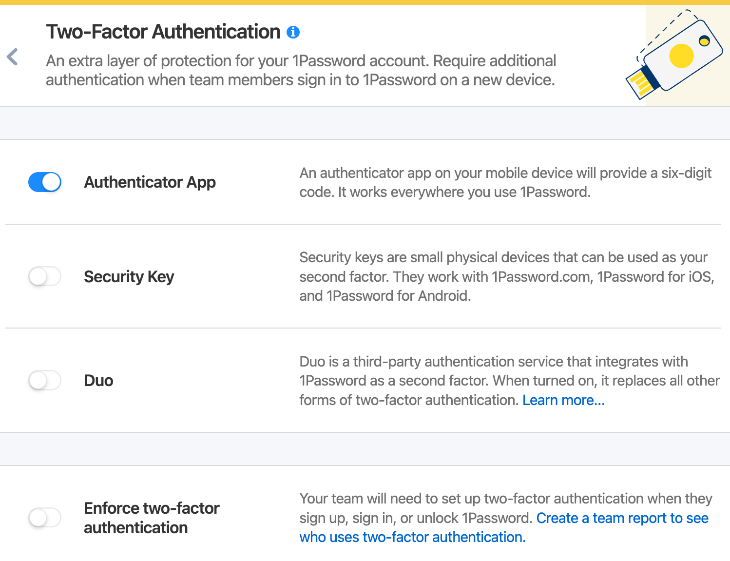 1password 2 factor authentication