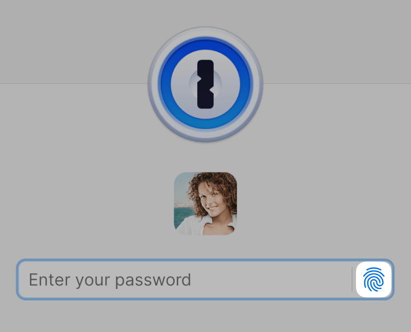 Unlock 1Password biometric prompt