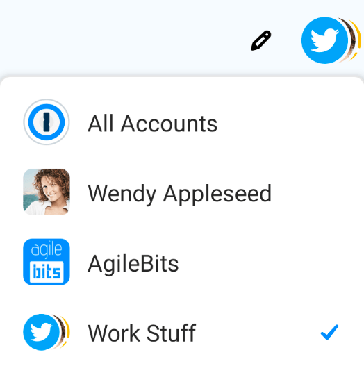 The dropdown menu open with a Work Stuff collection selected.