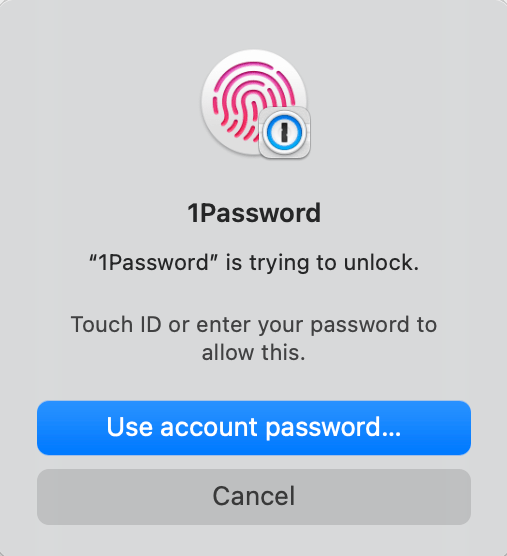 1Password tente de se déverrouiller