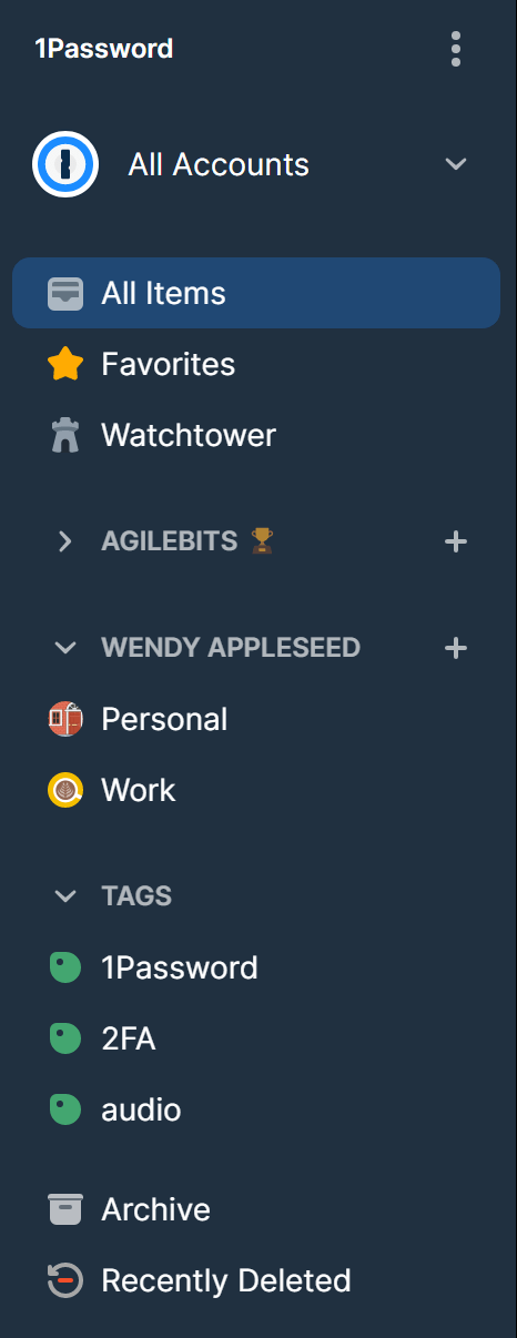 The sidebar