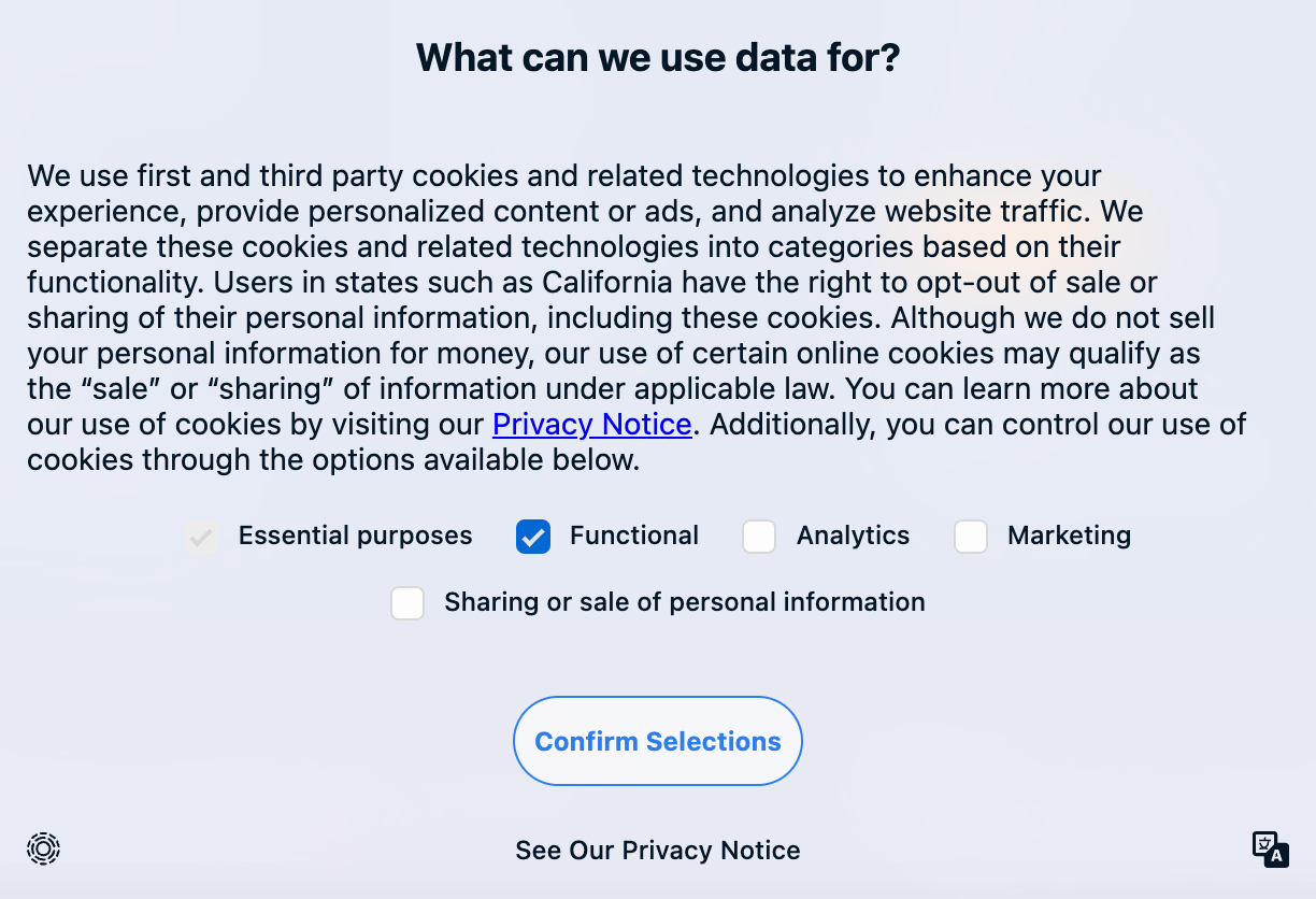 Privacy option on the support site