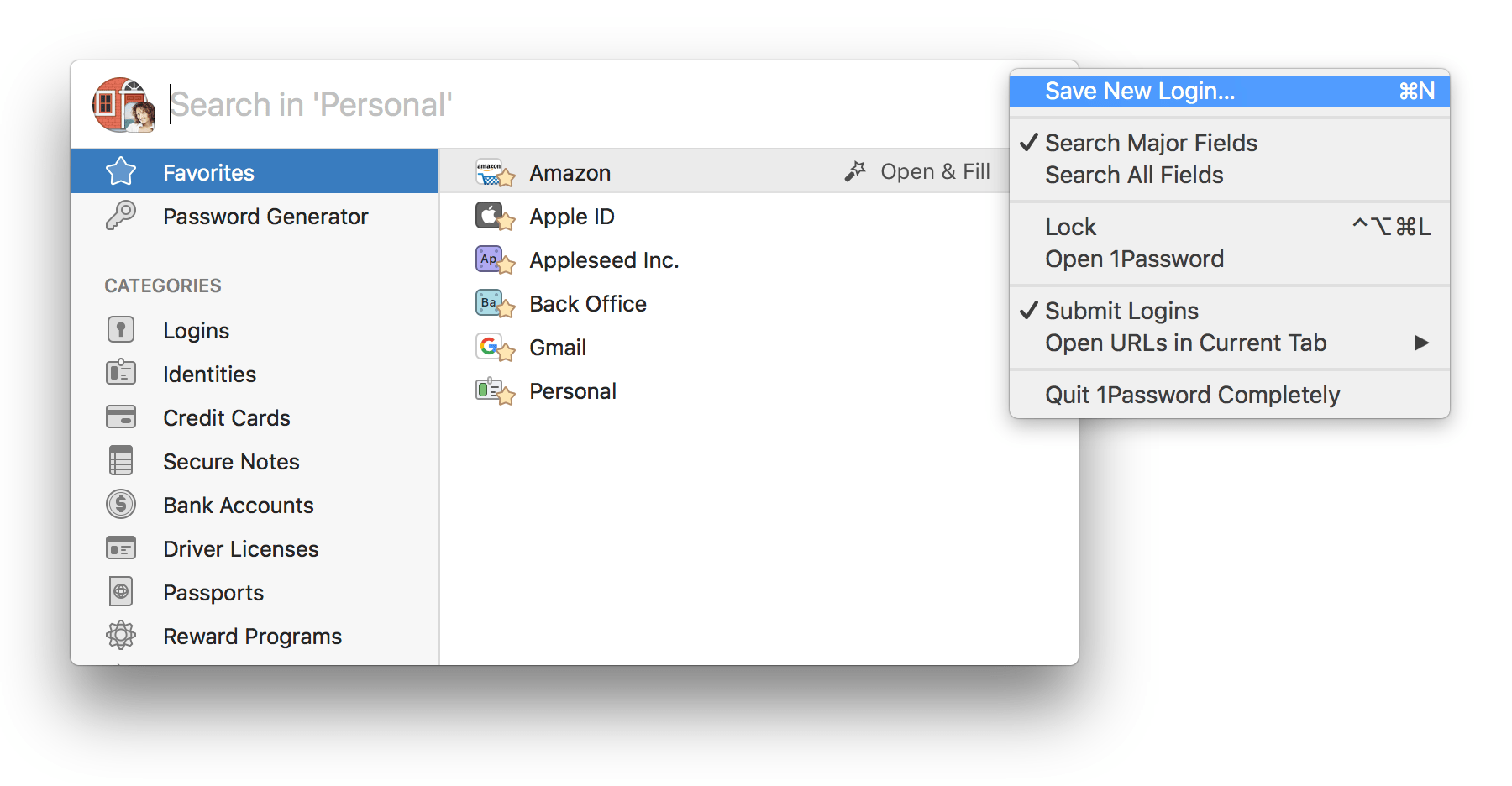 1password for mac does not fill