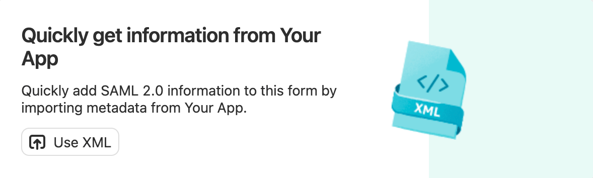 The 1Password access gateway setup wizard showing the option to upload XML.